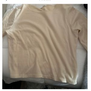 Reformation Everet Knit Top in Large in Ivory